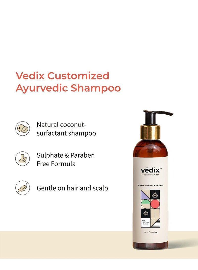 Vedix Dhavath Hairfall Shampoo - For Normal-Oily Hair - Made With With Aloe Vera, Bhringraj, Quinoa - 200ml - Image 5