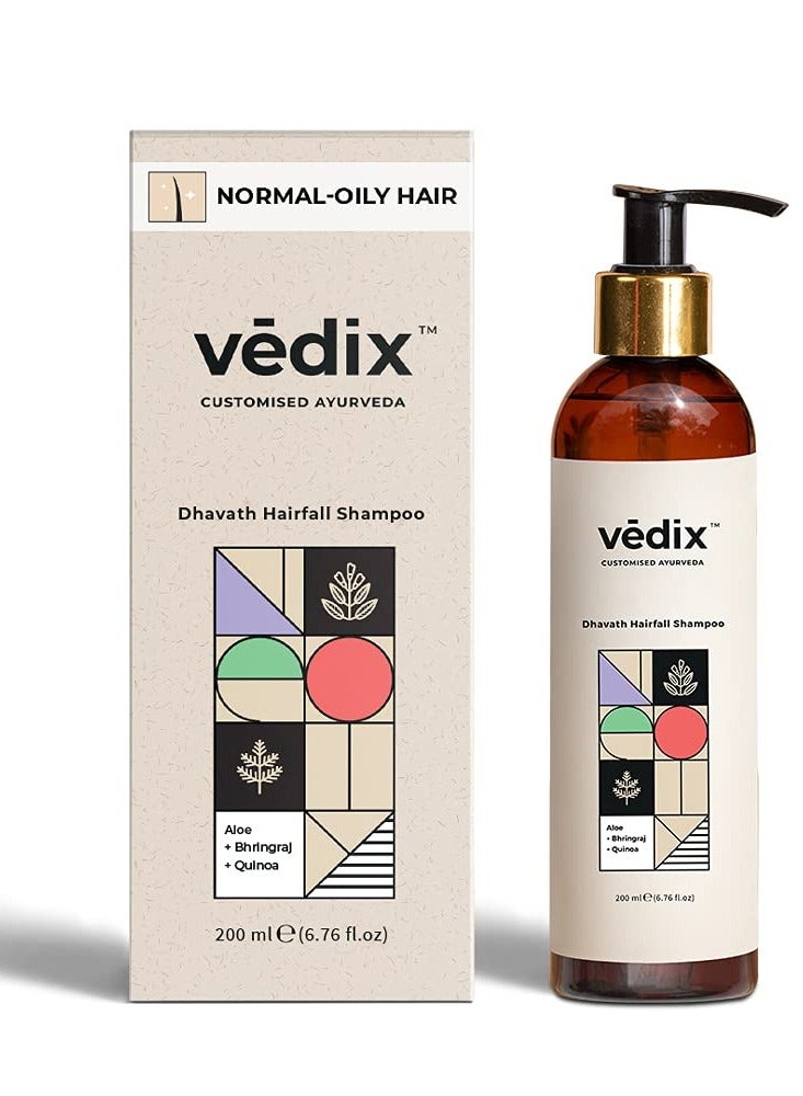 Vedix Dhavath Hairfall Shampoo - For Normal-Oily Hair - Made With With Aloe Vera, Bhringraj, Quinoa - 200ml - Image 1