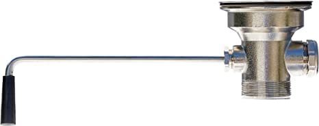 STEADYKLEEN 35inch Sink Drain Waste Drain Valve with Twist Handle Fits Commercial Sink Style Drains Controls Sink Drain Stopper MustHave Sink Repair Kit Reducer not included