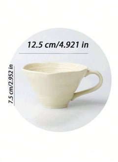 ShebSheb Ceramic Coffee Mug,Creative Large Coffee Cup with Handle,Irregular Tea Cup,Coffee Mugs for Latte, Espresso,Cappuccino,Hot chocolate,Milk,Water,Tea,Juice  - Image 5