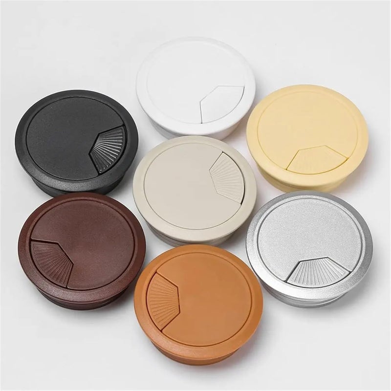 White Desk Grommet 60mm 20Pcs Cable Port Hole Cover Wire Outlet For Countertop - Image 3