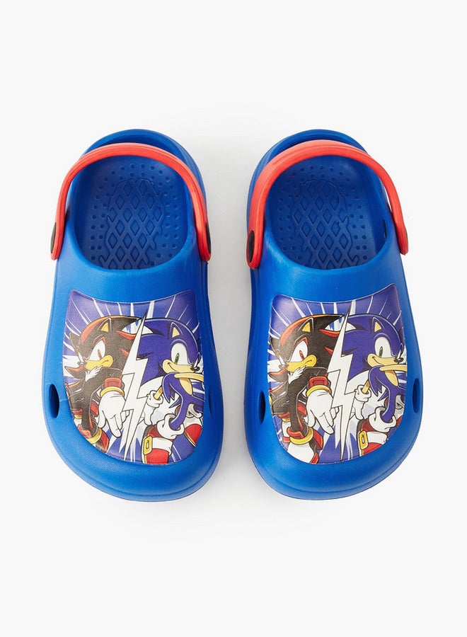 SONIC Boys Printed Backstrap Clogs - Image 3