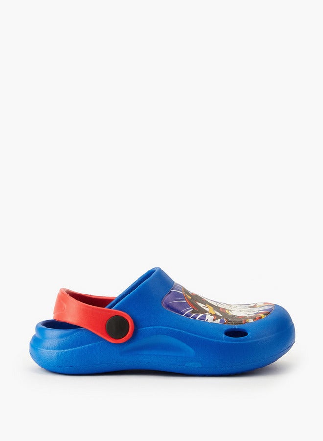 SONIC Boys Printed Backstrap Clogs - Image 2