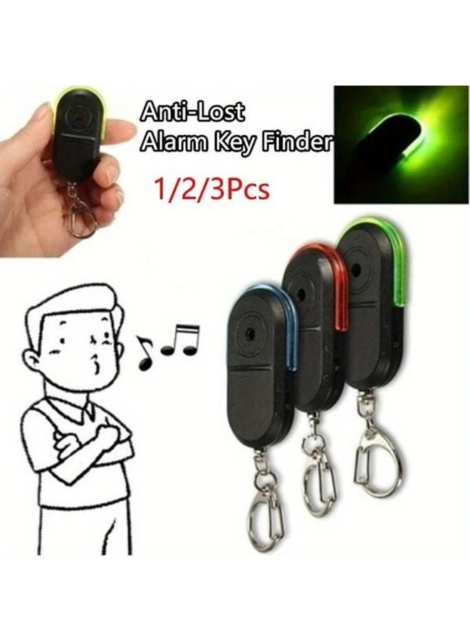 Green Key Finder With LED Light And Whistle Alarm Durable PC Material Battery Powered - Image 5