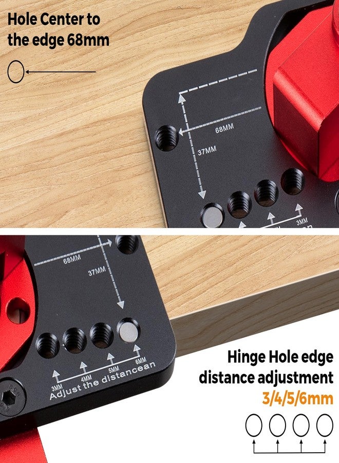 BEAMNOVA Upgraded 35mm Concealed Hinge Jig with Hole Drilling Guide Locator Compatible with 32mm, 45mm, 48mm and 52mm Hinges Cabinet Door Woodworking Tool Mounting Locking Hinge Boring Jig - Image 4