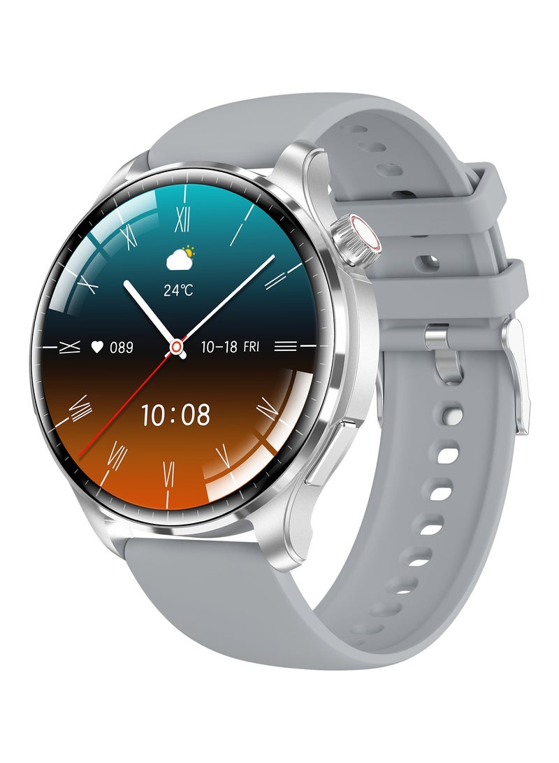 RollsTimi  Men's Smart Watch, 1.6-Inch AMOLED HD Screen, Smart Bluetooth Calls, Wireless Payment, Heart Rate Monitoring, Smart Sports Watch, M13 Tape Silver - Image 1