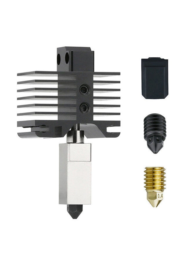 Generic Upgraded Hotend Kit with Plated Copper Heater Block Heatbreak High Temperature 300℃ with 2 Extra Nozzle and 1pc Silicone Cover Compatible with Bambu Lab X1 Carbom Combo P1P 3D Printer  - Image 1
