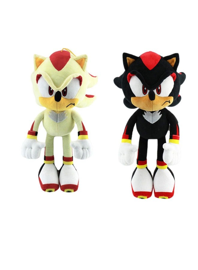 2Pcs Sonic Plush - Sonic 2 Plush Toys - Figures Animals from The 2 The Movie Plush - Knuckles, Shadow, Tails Plush Doll Toys - Sonic  Tails  Knuckles - Image 1