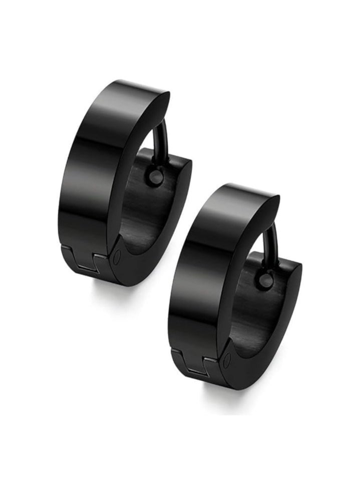 Fayrouz Jewellery Fayrouz Jewelry Small Stainless Steel Hoop Earrings, Huggie Earrings for Men and Women, Earrings for Men and Women  - Image 1