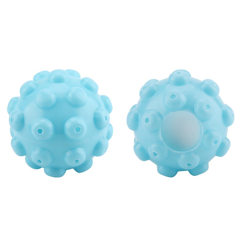 2 قطعة/مجموعة كرات مبتكرة من البولي فينيل كلوريد الزرقاء قابلة لإعادة الاستخدام إكسسوارات كرات ترطيب الأقمشة لغسيل الملابس - Image 1