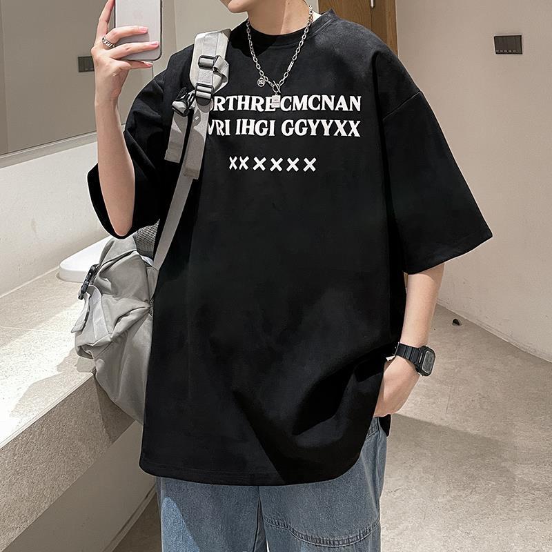 2023 Summer new loose suede printed short-sleeved T-shirt summer T-shirt T10 - Image 3