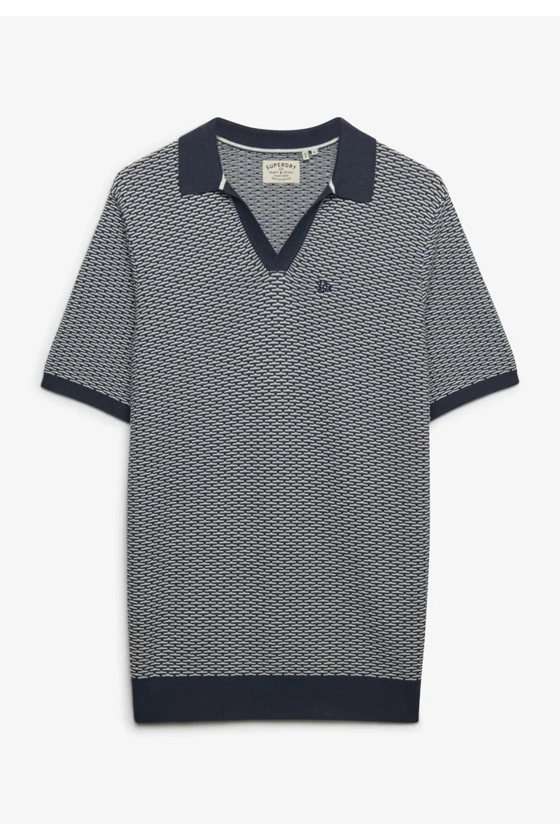 سوبر دراي Johnny Collar Knitted Polo Shirt