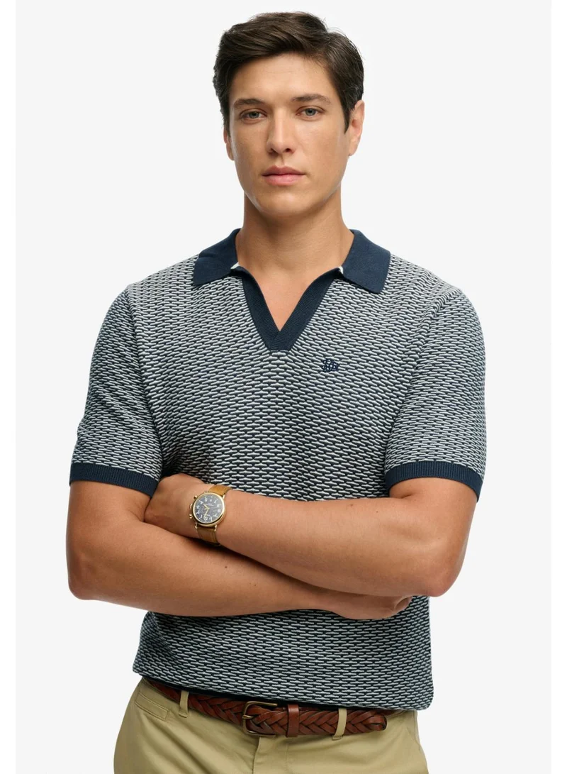 Superdry  Johnny Collar Knitted Polo Shirt for Men | Best Price UAE