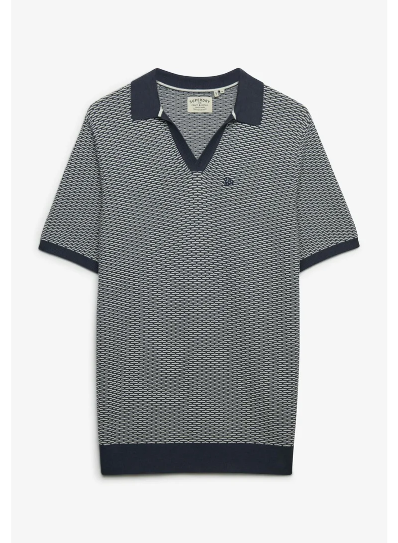 سوبر دراي Johnny Collar Knitted Polo Shirt