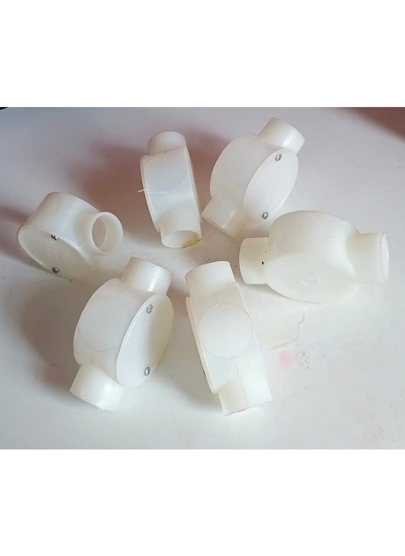 Generic Electrical Junction Box 2 Way 1 Height 35mm White 6 Pcs  - Image 2
