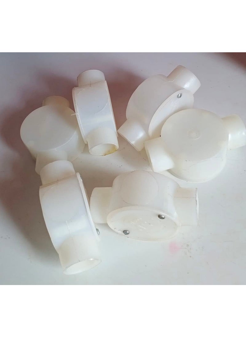 Generic Electrical Junction Box 2 Way 1 Height 35mm White 6 Pcs  - Image 1