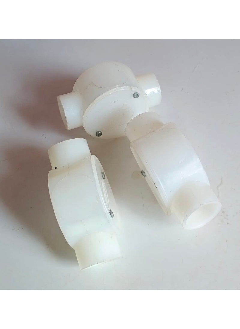 Generic Electrical Junction Box 2 Way 1 Height 35mm White 6 Pcs  - Image 3