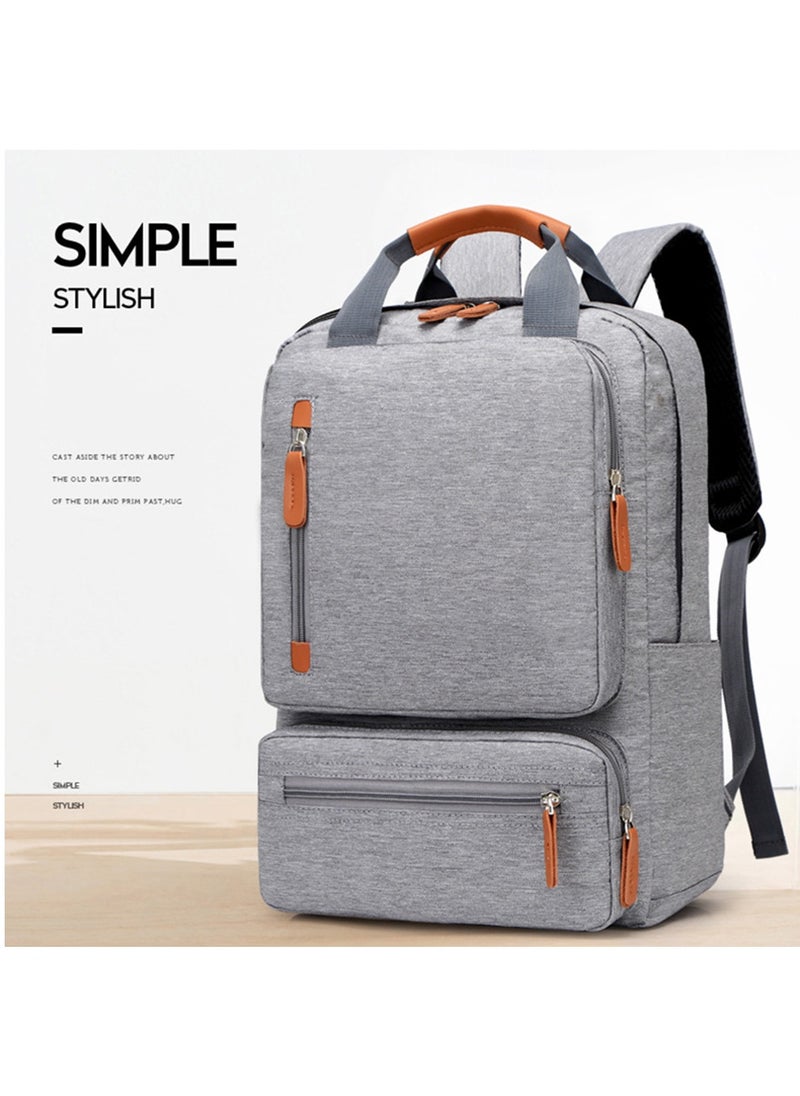 Arabest Large Travel Laptop Backpack for Men Women, Expandable Waterproof Carry On Backpack Airline Approved with USB Charging Port & Wet Pocket, 15.6" Business Work Backpack Rucksack Casual Daypack Grey  - Image 1