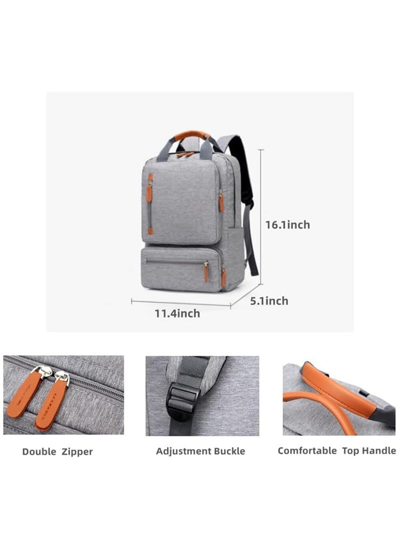 Arabest Large Travel Laptop Backpack for Men Women, Expandable Waterproof Carry On Backpack Airline Approved with USB Charging Port & Wet Pocket, 15.6" Business Work Backpack Rucksack Casual Daypack Grey  - Image 3