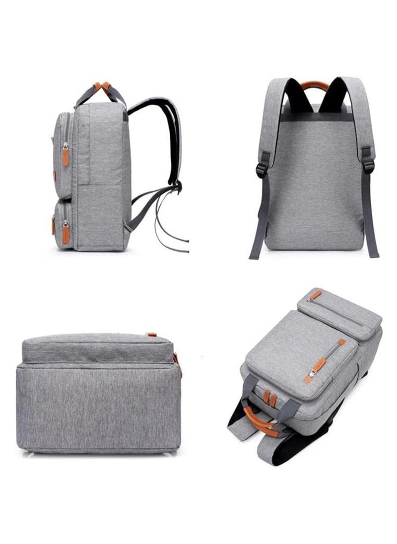 Arabest Large Travel Laptop Backpack for Men Women, Expandable Waterproof Carry On Backpack Airline Approved with USB Charging Port & Wet Pocket, 15.6" Business Work Backpack Rucksack Casual Daypack Grey  - Image 5