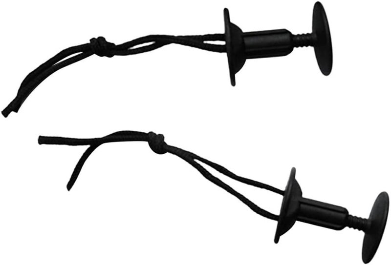 كلاراكو قطعتان لتثبيت حبل الأمان مع سلك لألواح التزلج على الماء وألواح التجديف - أسود - Image 1