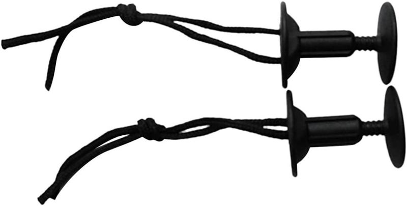 كلاراكو قطعتان لتثبيت حبل الأمان مع سلك لألواح التزلج على الماء وألواح التجديف - أسود - Image 3