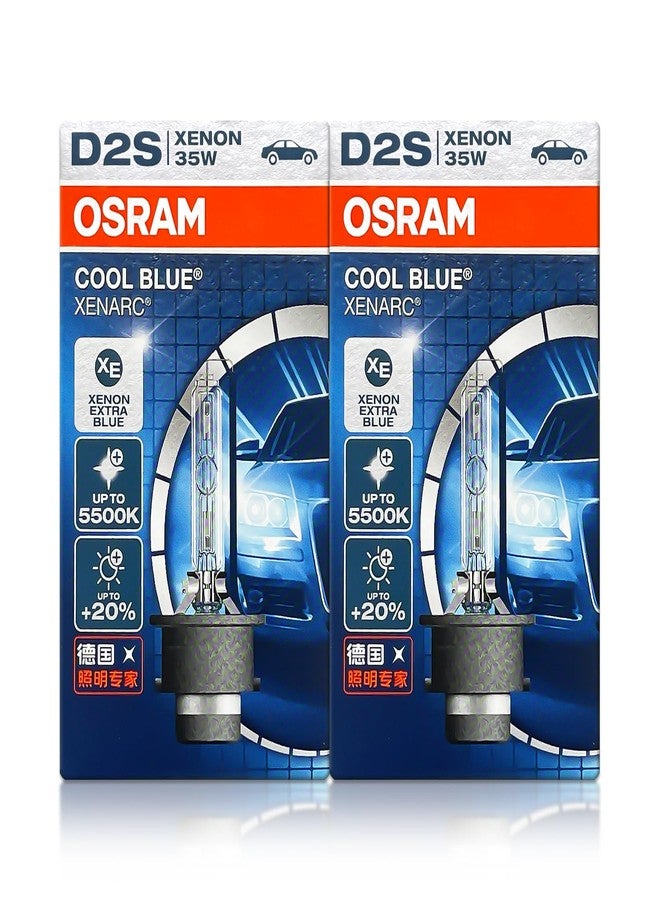 OSRAM Xenarc D2S Cool Blue HID Xenon Headlight Bulbs 66240CB 85V 35W 5500K Made in Germany | Pack of 2 - Image 1