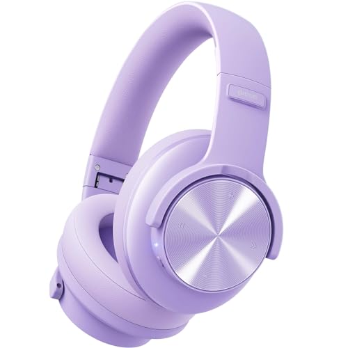 Picun B8 Headphones Wireless Bluetooth 120H Bluetooth Headphone Over Ear with 3EQ Music Modes HandsFree Calls Deep Bass Headphones for Travel Home Office Cellphone PC Purple - Image 1