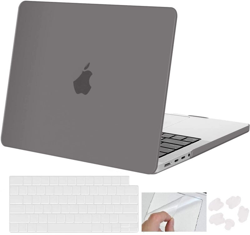 MOCA Case Compatible with MacBook Pro 16 inch Case 2024-2021 M4 M3 M2 M1 Pro/Max with Touch ID A3403 A3186 A2991 A2780 A2485, Hard Shell Cover Case (Grey) - Image 1