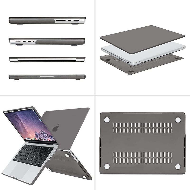 MOCA Case Compatible with MacBook Pro 16 inch Case 2024-2021 M4 M3 M2 M1 Pro/Max with Touch ID A3403 A3186 A2991 A2780 A2485, Hard Shell Cover Case (Grey) - Image 4