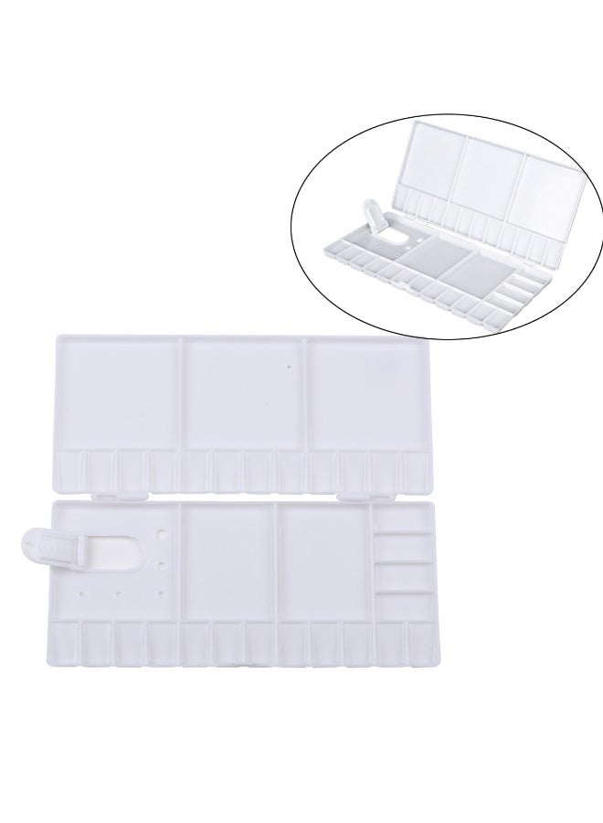 لوحة ألوان مائية قابلة للطي 33 حجرة صينية طلاء مع فتحة للإبهام وحامل فرشاة - Image 5