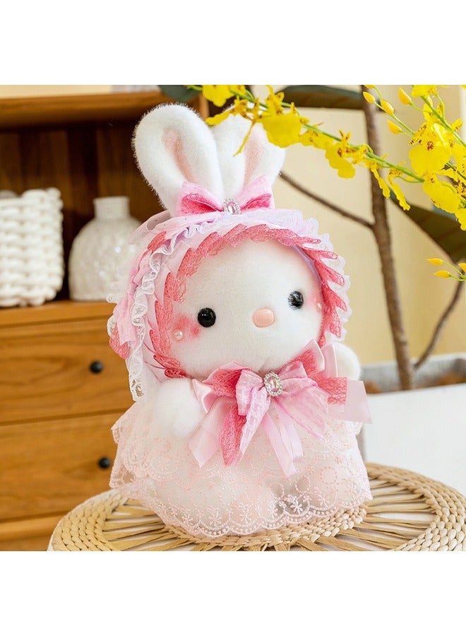Internet Popular Cute Lisa Rabbit Plush Toy Rabbit Doll Doll Grab Doll Girl Children's Holiday Gift Batch-Specifications:Blue-Color:25cm