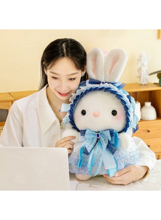 Internet Popular Cute Lisa Rabbit Plush Toy Rabbit Doll Doll Grab Doll Girl Children's Holiday Gift Batch-Specifications:Blue-Color:25cm