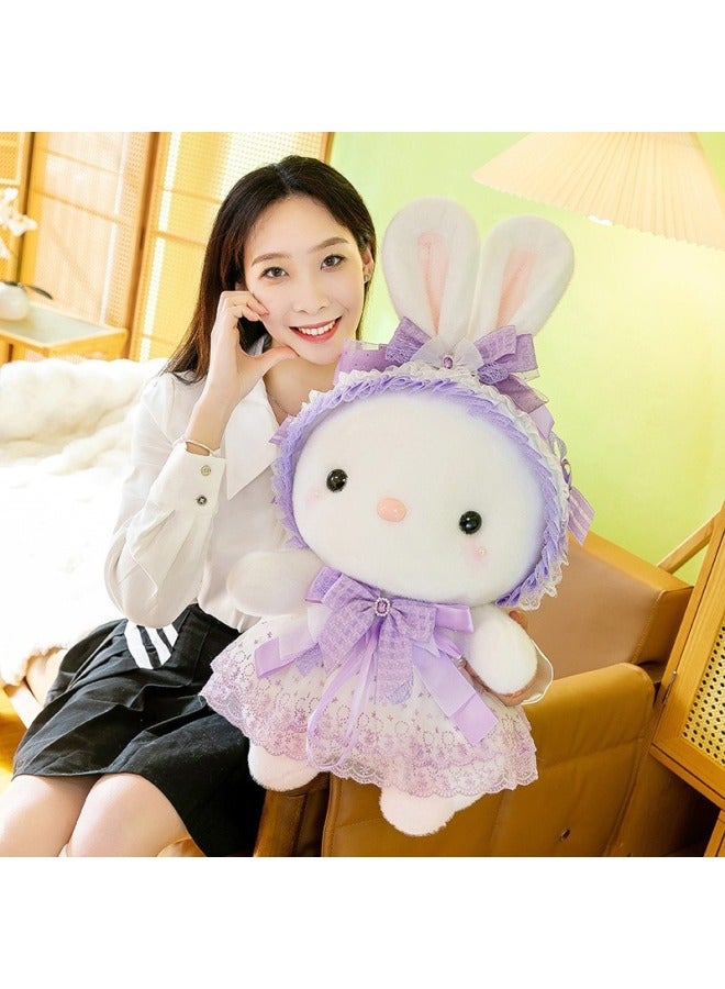 Internet Popular Cute Lisa Rabbit Plush Toy Rabbit Doll Doll Grab Doll Girl Children's Holiday Gift Batch-Specifications:Blue-Color:25cm