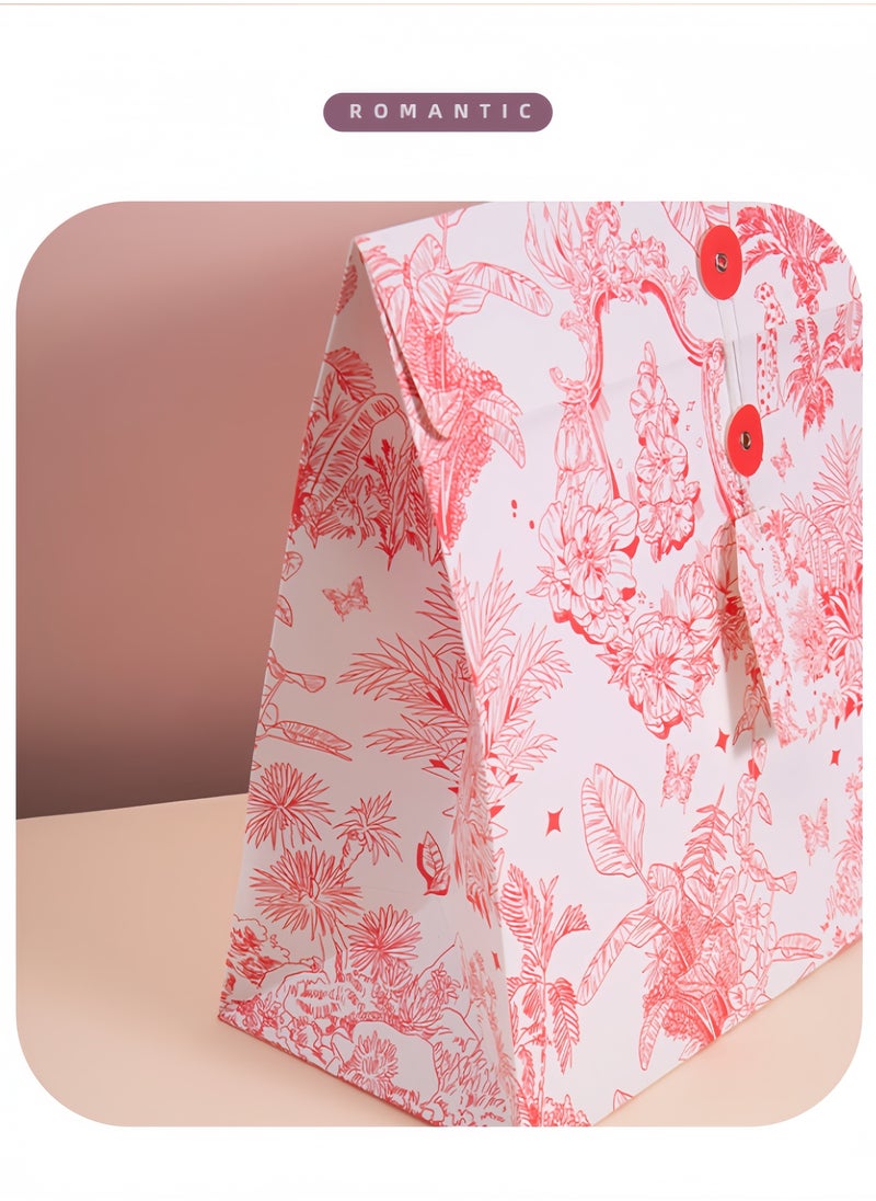 Harse Pink Porcelain-Inspired Gift Bag, Chinese Style Birthday Bag, Creative Holiday Packaging, Sealable Festival Gift Bag  - Image 2