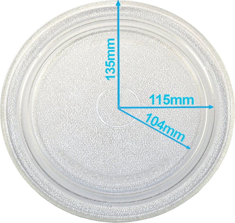 HQRP 10-3/4 inch Glass Turntable Tray compatible with Sharp R209KK R210A R210AK R215EW R216L R216LS R2V54 R2V58 R4075 R4080 R220KW R221K R230KK R230KW R230LS R231F Microwave Oven Cooking Plate 270 mm - Image 4