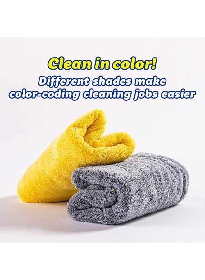 Scrub Daddy Microfiber Cleaning Cloths 2 Pack, Ultra Soft Plush Microfiber Towels for Cleaning, Dusting and Drying, Reusable Kitchen Cleaning Cloth, Streak Free Household Cleaning Cloth Set - Image 2