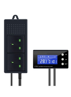 Digital Dimming Thermostat, Reptile Thermostat Controlled Outlet, PID Thermostat Plug, for Heat Lamp Terrarium, Aquarium with Waterproof Sensor Probe
