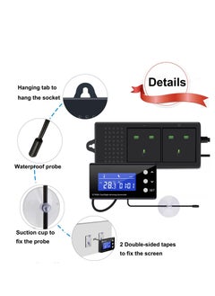 Digital Dimming Thermostat, Reptile Thermostat Controlled Outlet, PID Thermostat Plug, for Heat Lamp Terrarium, Aquarium with Waterproof Sensor Probe - pzsku/Z9AFAF389CD7BDFF3A8FDZ/45/_/1688699565/46caa765-2de6-482a-b1d1-c76190f2311f