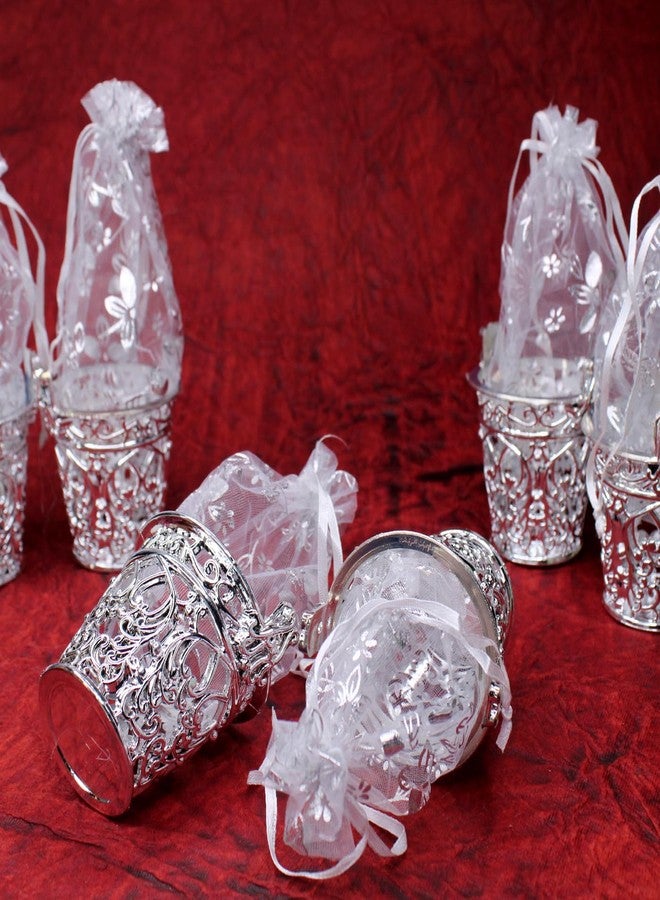 RAAYA Small Net Potly Basket Dry Fruits Return Gift Small Potli For Wedding (set of 6) - Image 5