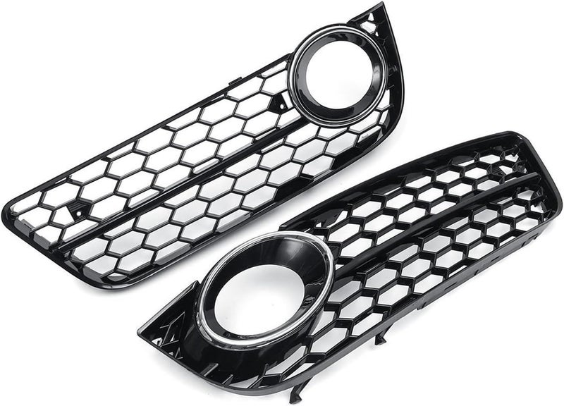QASULER Car Front Bumper Fog Light Grille for A5 Models - Image 1