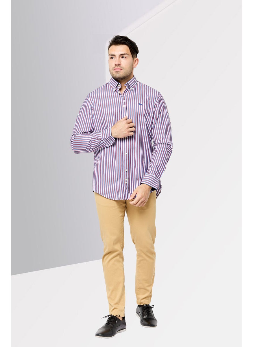 Harmont & Blaine - Men Regular Fit Striped Long Sleeve Casual Shirts, Multicolor - Image 1