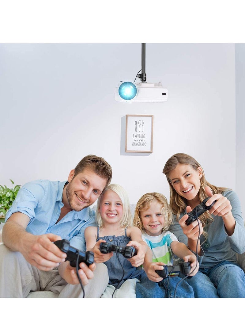 AuKing - Projector 2023 Upgraded Mini Projector 2600 lumens Multimedia Home Theater Video Projector Compatible with Full HD 1080P HDMI USB  VGA AV Smartphone Pad TV Box Laptop - Image 1