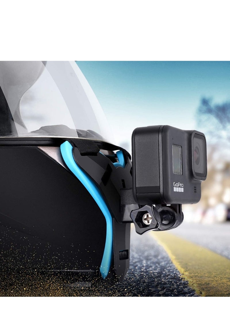 AROAQ Helmet Mount for GoPro, Motor Bike Cycle Helmet Chin Mount Strap Stand Action Camera Accessories Compatible with GoPro Hero 11 10 9 8 7 6 5 4 3 - Image 2