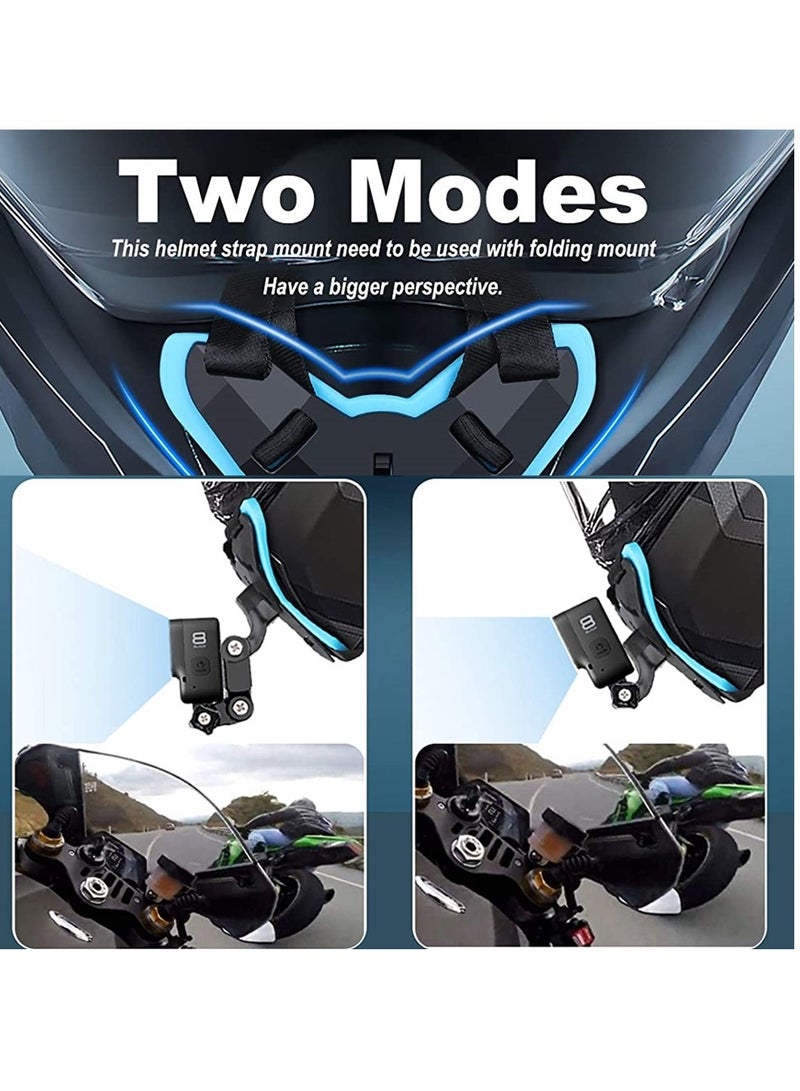 AROAQ Helmet Mount for GoPro, Motor Bike Cycle Helmet Chin Mount Strap Stand Action Camera Accessories Compatible with GoPro Hero 11 10 9 8 7 6 5 4 3 - Image 3