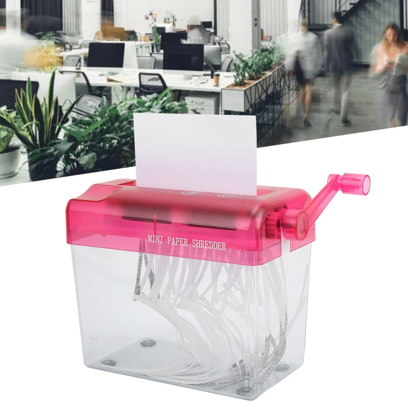 Mini Hand Shredder Portable Cutter For Office School Home Paper Red - Image 5