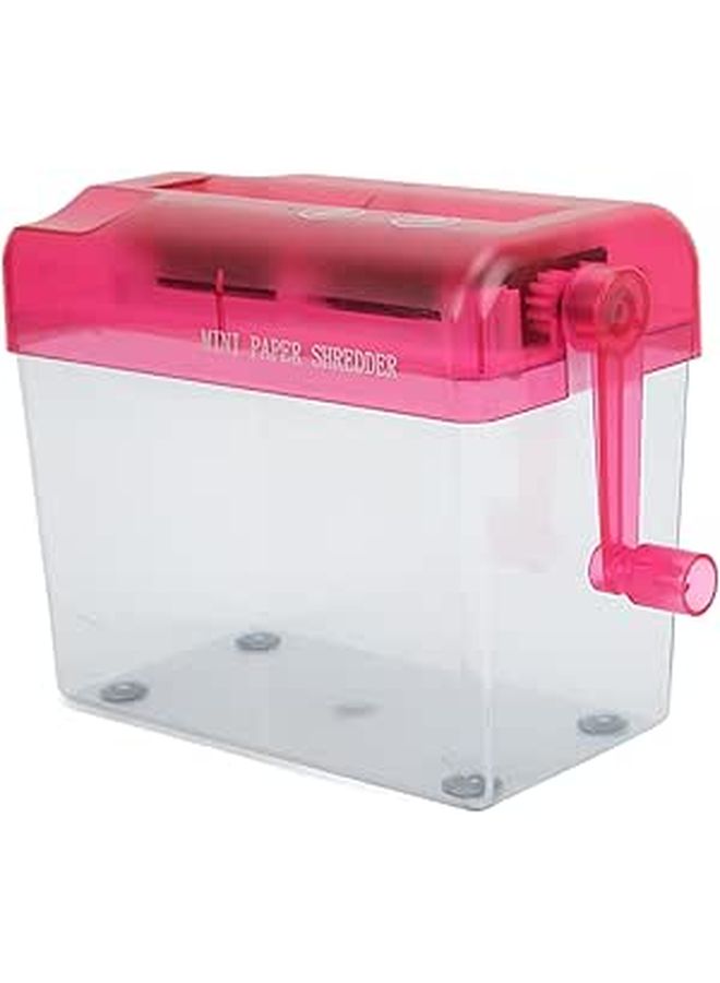 Mini Hand Shredder Portable Cutter For Office School Home Paper Red - Image 1