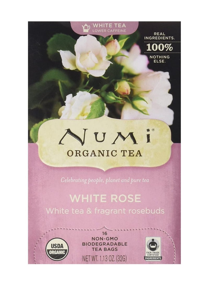 Numi Organic White Tea White Rose Tea Bags Low Caffeine - Image 2