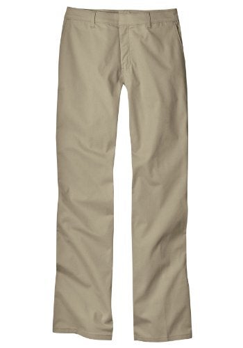 Dickies بنطال ديكي النسائي من قماش تويل بواجهة مسطحة ومرن، رمل صحراوي، 6 عادي - Image 3