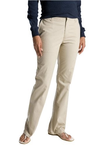Dickies بنطال ديكي النسائي من قماش تويل بواجهة مسطحة ومرن، رمل صحراوي، 6 عادي - Image 4
